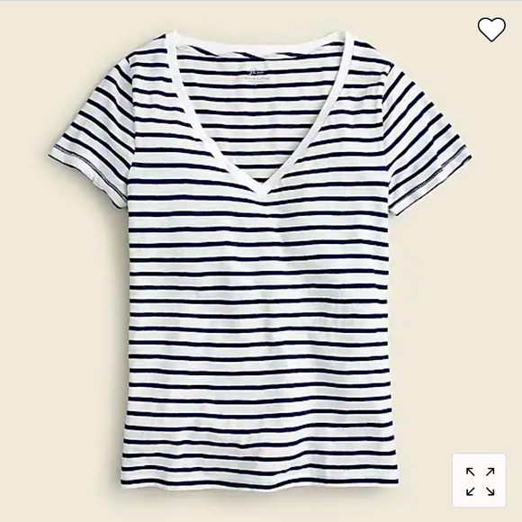J. Crew Antique Cotton V-neck T-shirt - Picture 1 of 4